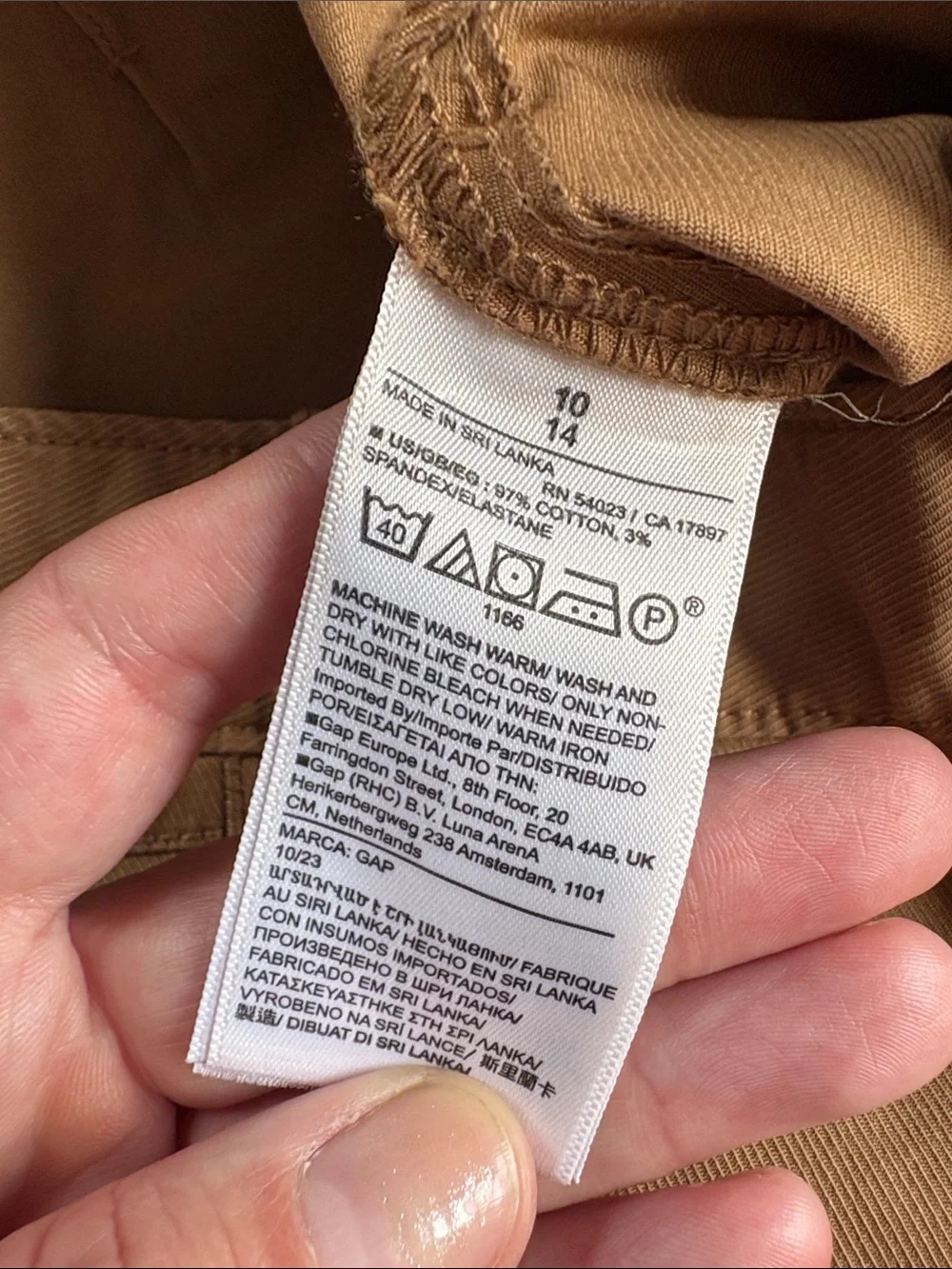 Gap High Rise Stride Ankle Pant NWT Tan Size 10